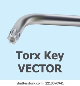 Realistic Torx Key Vector EPS10