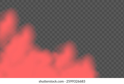 Realistic toxic red fog, smoke on the left on a transparent background
Vector smoke, fog on a transparent background