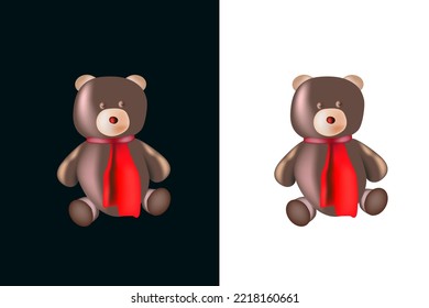 realistic toy sweet cute bear