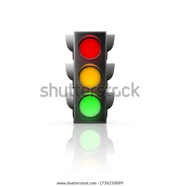 Realistic Traffic Light Traffic Laws Isolated Stock Vector (Royalty Free) 1736250899 Shutterstock