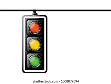 Realistic traffic lights isolated on white background,design concept for start up, business solutions,development and innovation, creativity, icon, Vector,eps10 - Shutterstock ID 1008879394