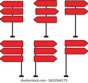Realistic Traffic Sign Icon set.Realistic Road Signs Indicating Height Restrictions and Clearance Warnings, Displayed on Metal Pole.signs for information of road direction, maps, text or banner.