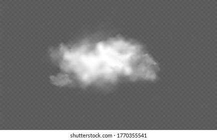 Realistic transparent cloud. Texture of clouds for template decoration, web and print, realistic texture for storm and sky. Vector Illustrations