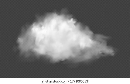 Realistic transparent cloud. Texture of clouds for template decoration, web and print, realistic texture for storm and sky. Vector Illustrations