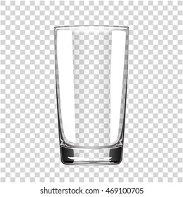 Realistic transparent cup. Vector illustration.