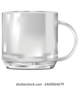 Realistic transparent Drinking glass Vector Illustration