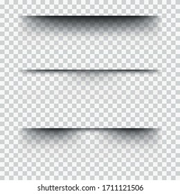 realistic transparent shadow effects isolated on checkered background
