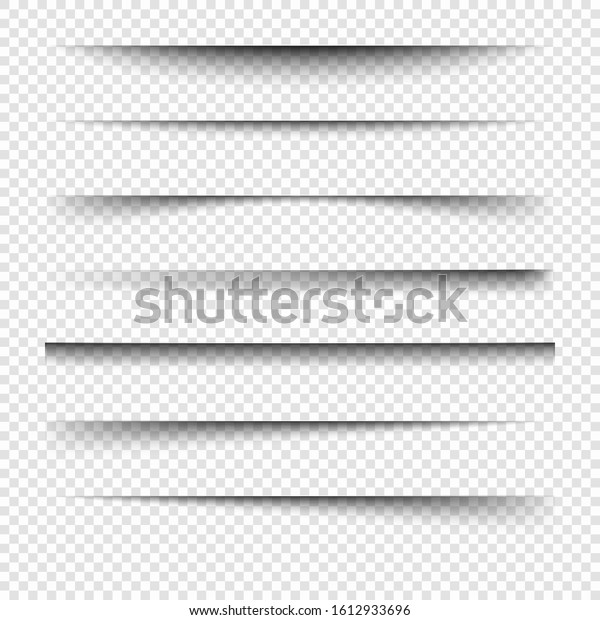 
Realistic transparent shadow.
Set of page separation vectors. Transparent shadow. Page
separator.