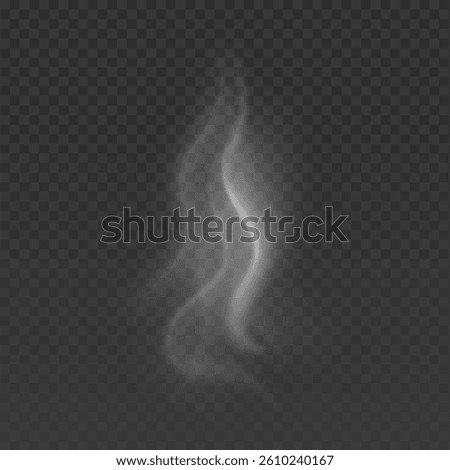 Realistic transparent smoke effect isolated on a dark background