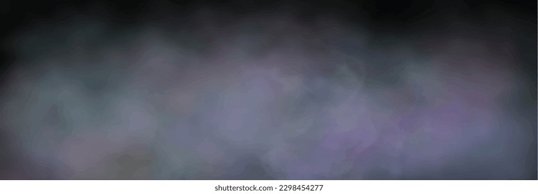Realistic transparent smoke or steam in white and rainbow colors, for use on dark background.