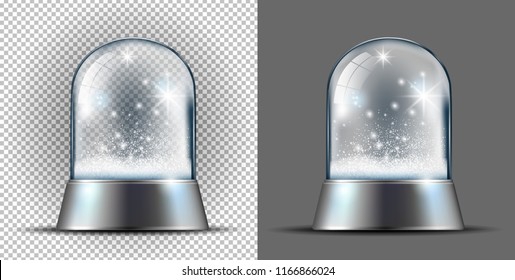 Realistic transparent snow ball.