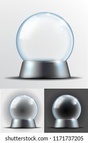 Realistic transparent snow ball.