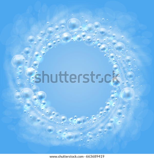 Рамка мыльные пузыри на прозрачном фоне