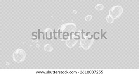 Realistic Transparent Soap Bubbles Overlay for Clean and Fresh Design Concepts