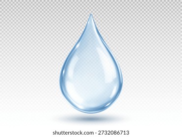Gota agua transparente realista