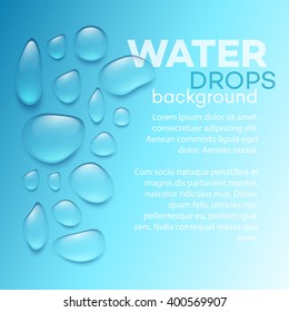  Realistic transparent Water drops