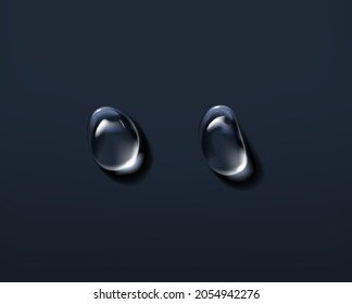 Realistic transparent Water drops composition.