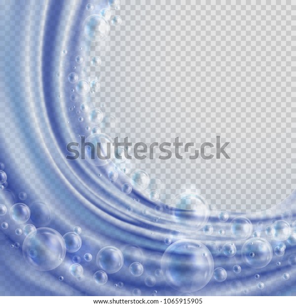 Realistic Transparent Water Splash Bubbles Vector Vetor Stock Livre De Direitos