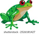 Realistic tree frog illustration material