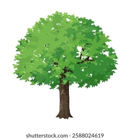 Realistic tree illustration in anime style