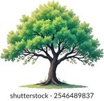 Realistic Tree Illustration and Eco-Friendly Design