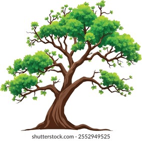 Realistic Tree Illustration and Eco-Friendly Designs
