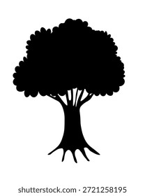 Realistic tree. Isolated icon on white background. Spring tree for your design. Vector symbol sign. Plants, landscape design. Eco idea concept.