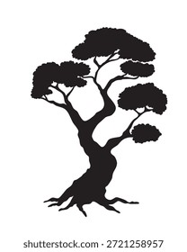Árbol realista. Icono aislado sobre fondo blanco. Árbol de primavera para su diseño. Signo de símbolo de Vector. Plantas, diseño de paisajes. Concepto de idea ecológica.