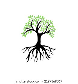 Realistic Tree Roots Isolated On White Stock Vector (Royalty Free ...