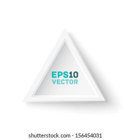 Realistic triangle banner isolated on white background. Perfect for your presentations. Vector illustration