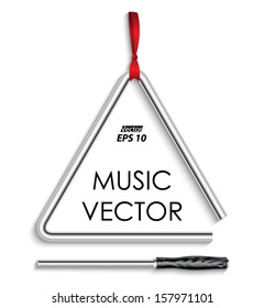 realistic triangle / music vector / eps 10