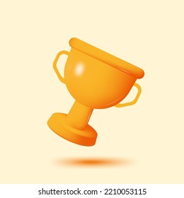 realistische Trophäe. Vektorsymbol-Abbildung. isoliert