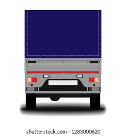 realistic truck. back view.