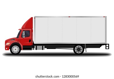 realistic truck. side view.