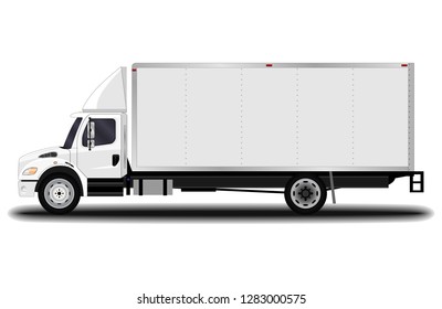 realistic truck. side view.