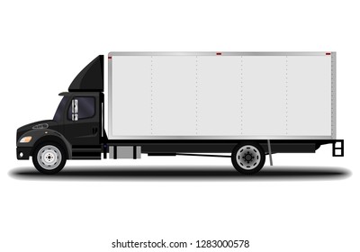 realistic truck. side view.