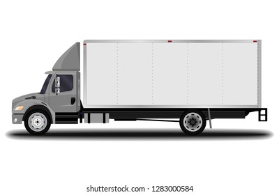 realistic truck. side view.