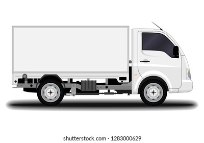 realistic truck. side view.