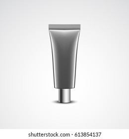 Realistic tube. Cosmetic product on a white background. Vector illustration