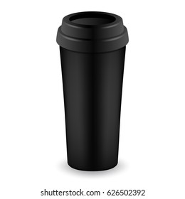 Realistic Tumbler Glass on White Background : Vector Illustration