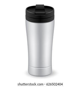 Realistic Tumbler Glass on White Background : Vector Illustration