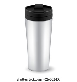 Realistic Tumbler Glass on White Background : Vector Illustration