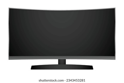 realistic of tv led lcd isolated or lcd plasma wide screen tv mockup. 3d render
