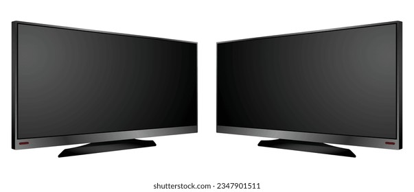 realistic of tv led lcd isolated or lcd plasma wide screen tv mockup. 3D Render