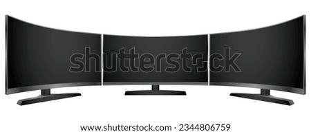 realistic of tv led lcd isolated or lcd plasma wide screen tv mockup. 3d render