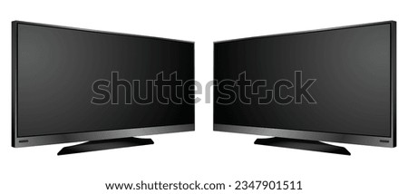 realistic of tv led lcd isolated or lcd plasma wide screen tv mockup. 3D Render