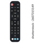 Realistic TV Remote Controller Isolated on White Background