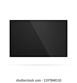 Realistic tv screen mock up