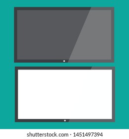 Realistic TV screen. Modern lcd wall panel