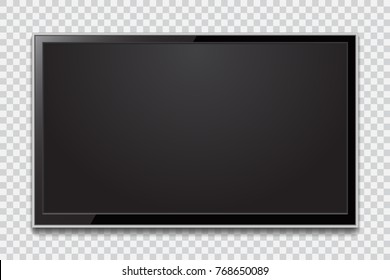 Realistic TV screen. Modern stylish lcd panel, led type. Large computer monitor display mockup. Blank television template. Realistic TV screen. Modern stylish lcd panel, led type. Large computer monitor display mockup. Blank television template.